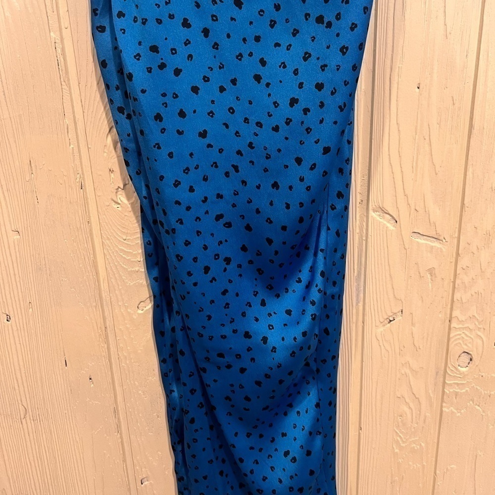 Heartland Robin Dress in Cobalt Blue One Shoulder Slit elastic back XS new - Picture 14 of 16